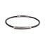 Noir Braided Leather Bar Bracelet
