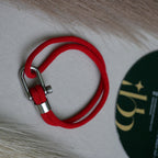 Red Nautical Shackle Wrap Bracelet