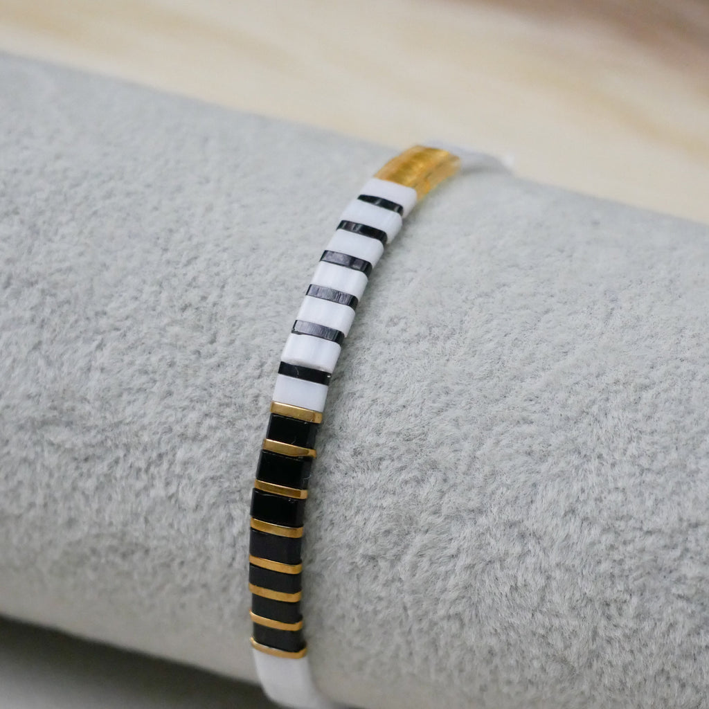 Zebra Gleam Tila Bracelet