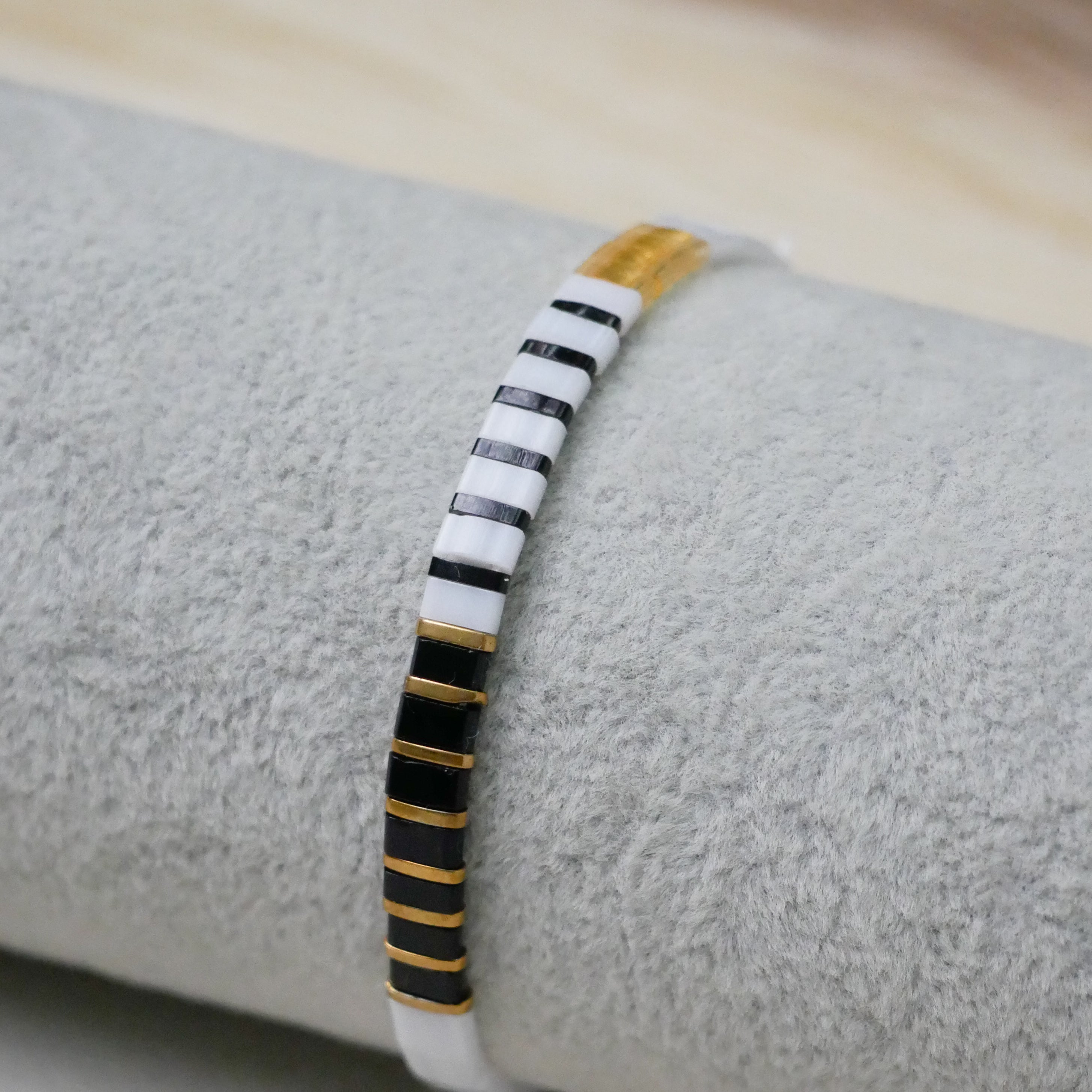 Zebra Gleam Tila Bracelet