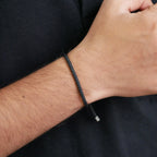 Obsidian Minimalist Cord Bracelet
