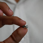 Round Clear Crystal Silver-Tone Stud