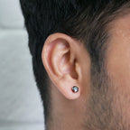 Black Onyx-Style Statement Stud
