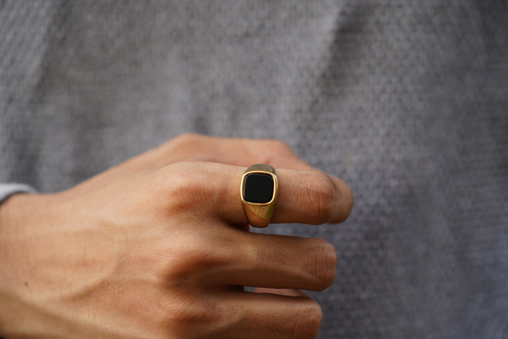 Men Onyx Stone Ring
