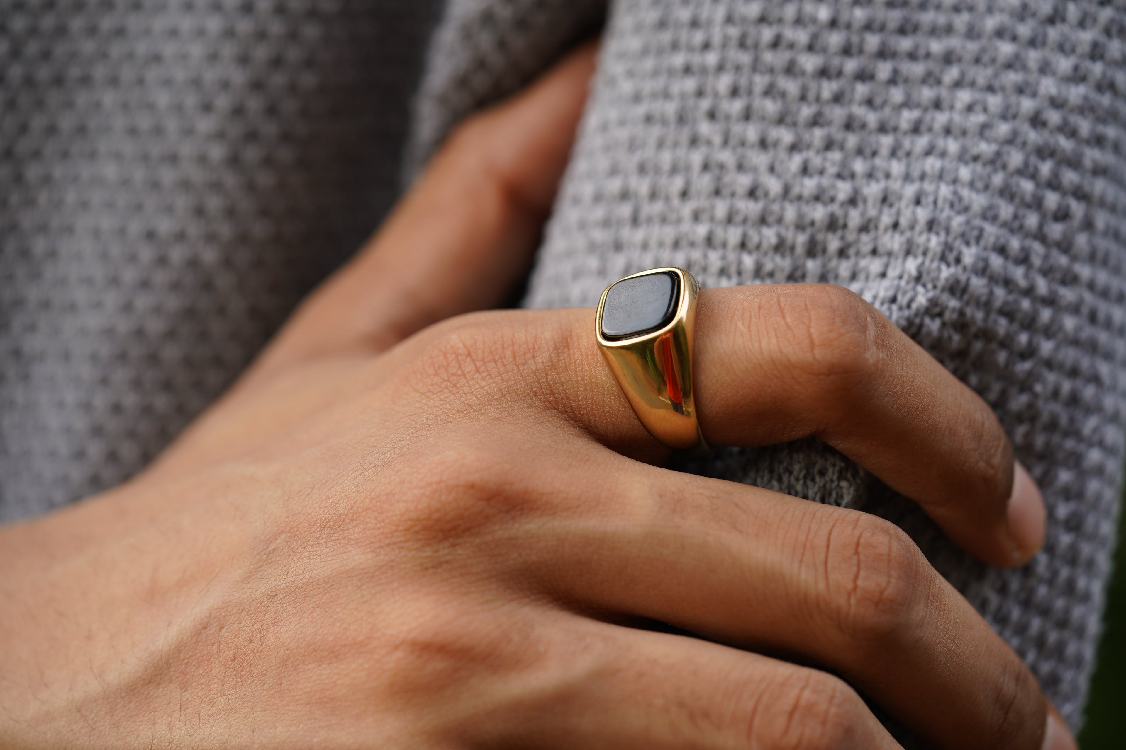 Men Onyx Stone Ring