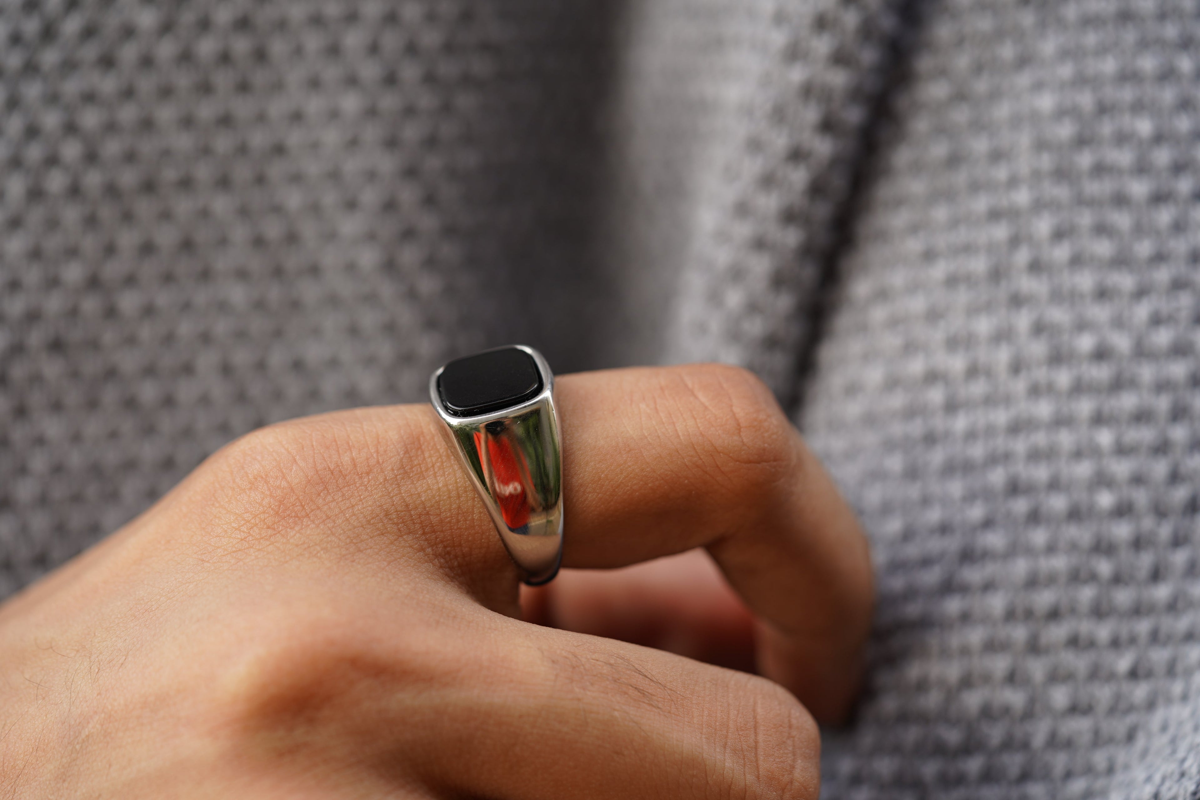 Men Onyx Stone Ring