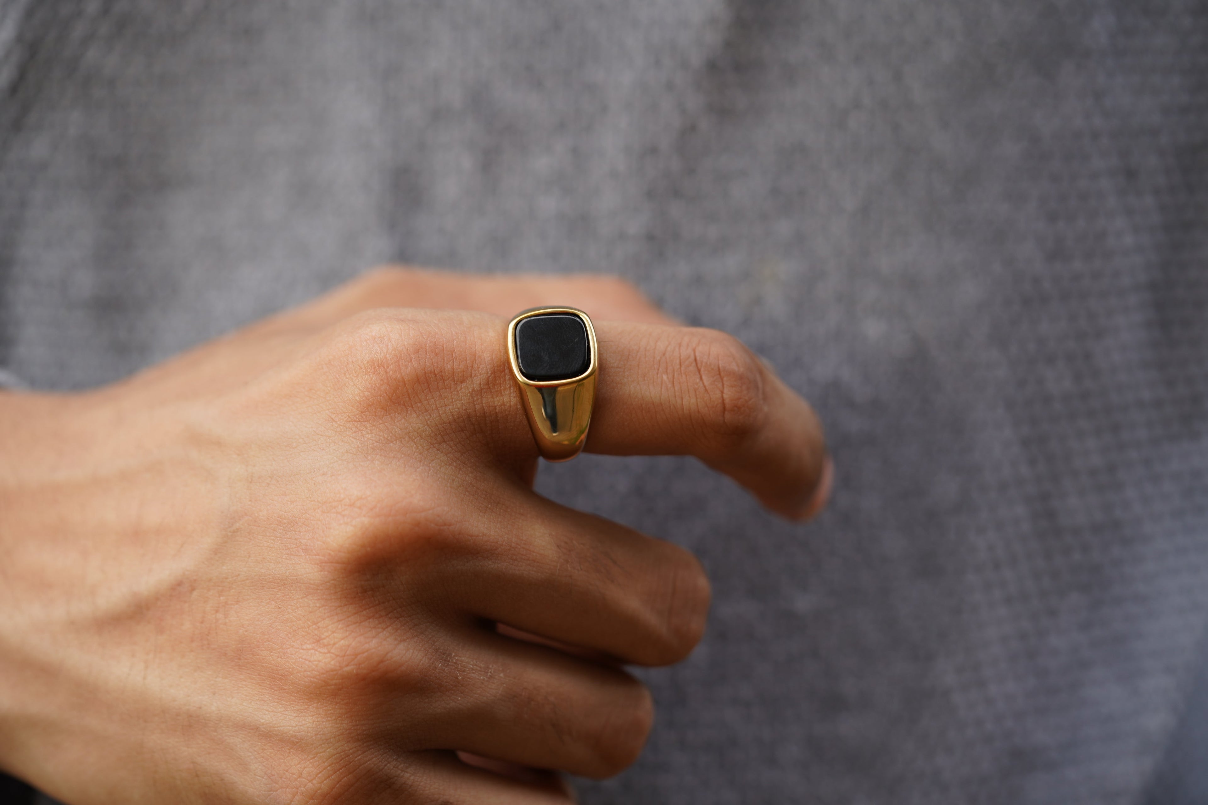 Men Onyx Stone Ring