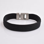 Black Braided Magnetic Bracelet