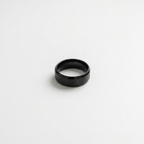 Midnight Stealth Brushed Steel Ring