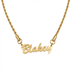 Personalized Name necklace for men with stainless steel rope chain
