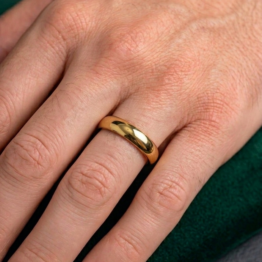 Classic Domed Gold Ring Secondary image
