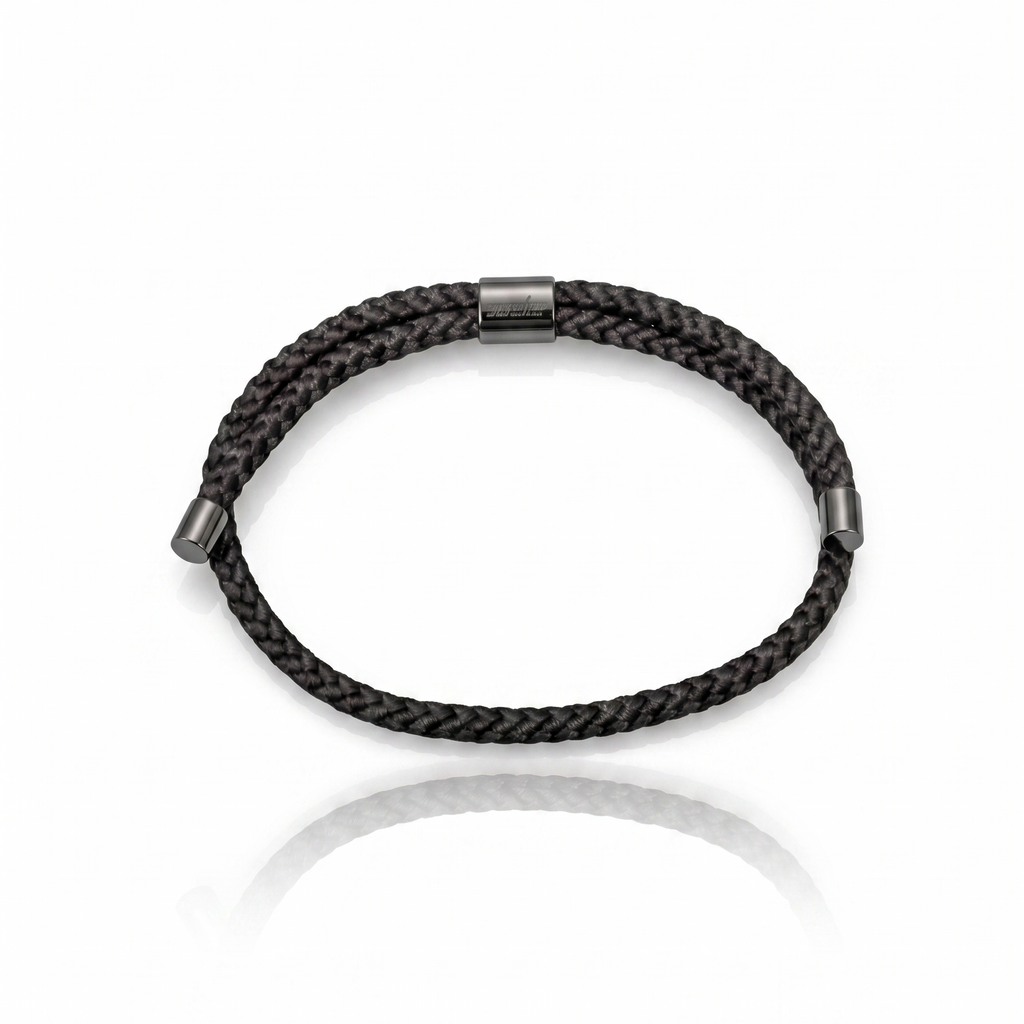 Obsidian Minimalist Cord Bracelet