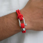 Red Nautical Shackle Wrap Bracelet