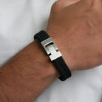 Black Braided Magnetic Bracelet