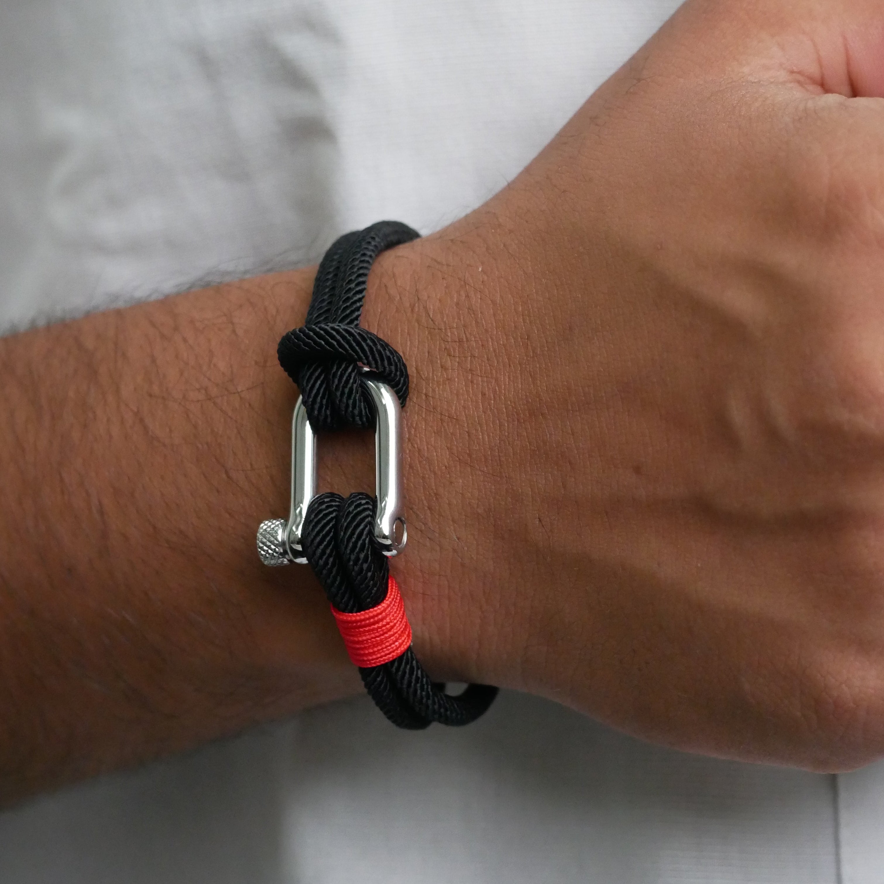 Black Nautical Shackle Bracelet Secondary image