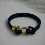 Navy Shackle Wrap Bracelet