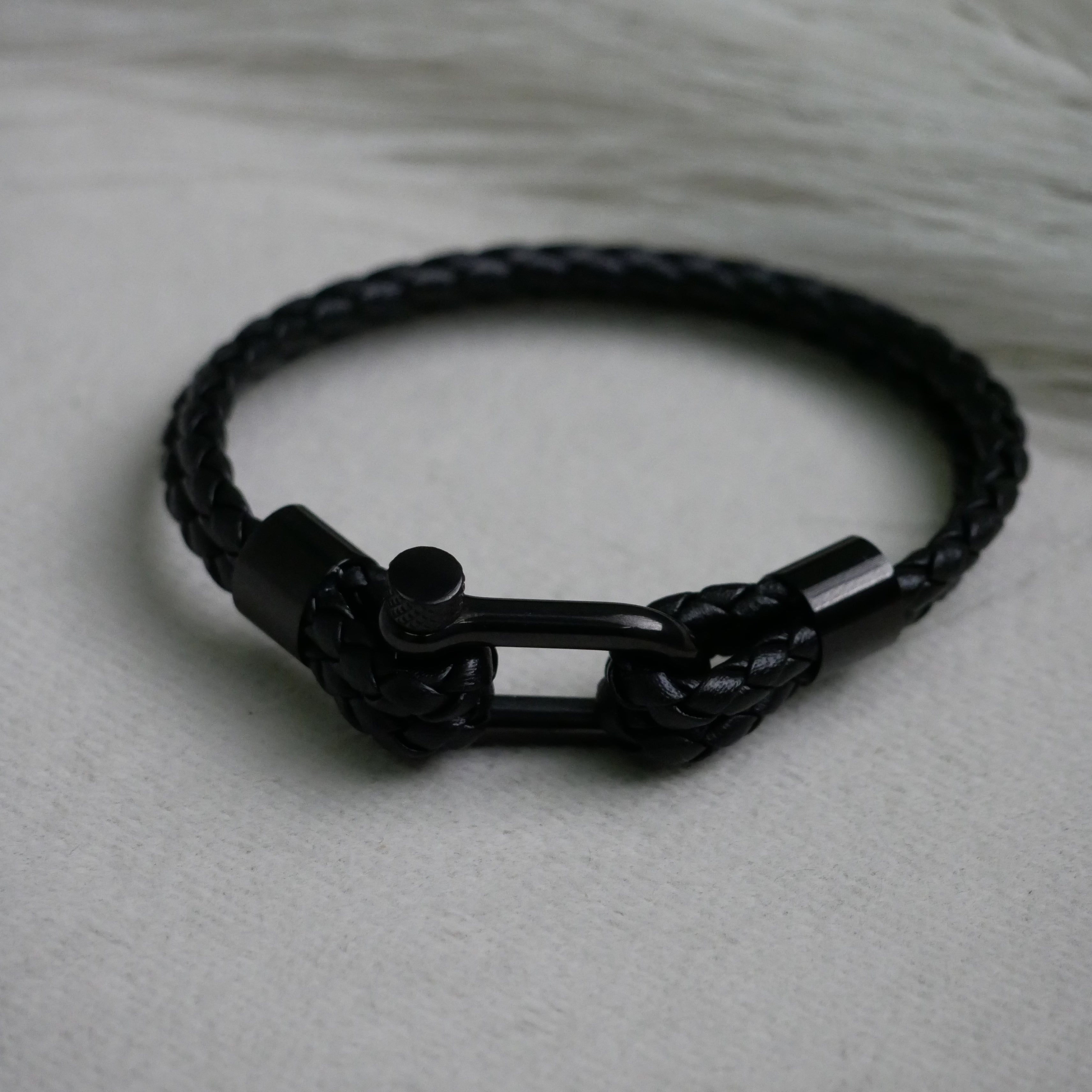 Eclipse PU Leather Lock Bracelet