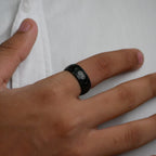 Geometric Hexagon Textured Ring