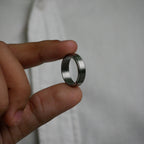 Minimalist Silver Titanium-Style Ring