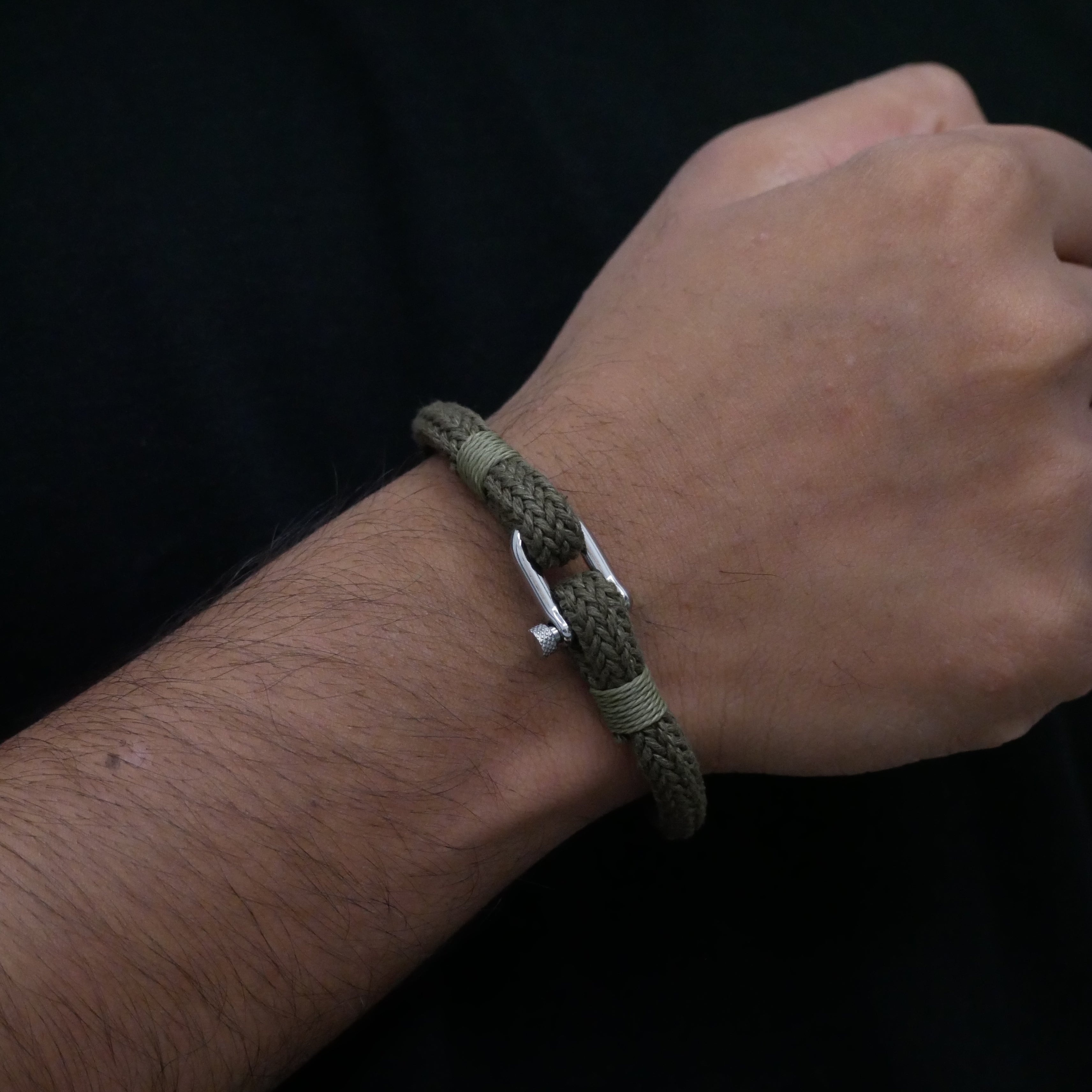 Olive Green Nautical Shackle Bracelet Secondary image