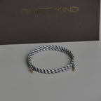 Black And White Halo Magnetic Wrap Bracelet