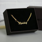 Personalized Name necklace for men with stainless steel rope chain