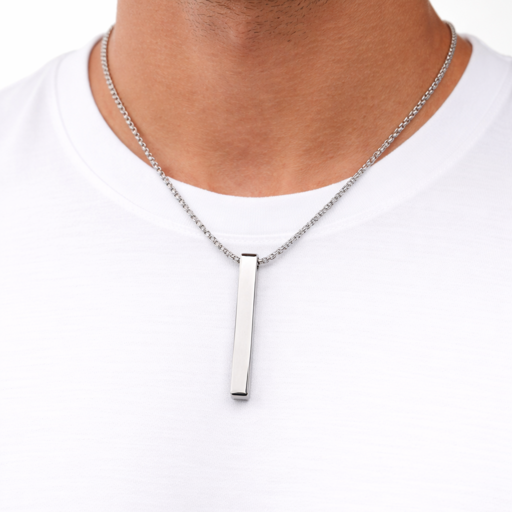 Classic Silver  Bar Chain