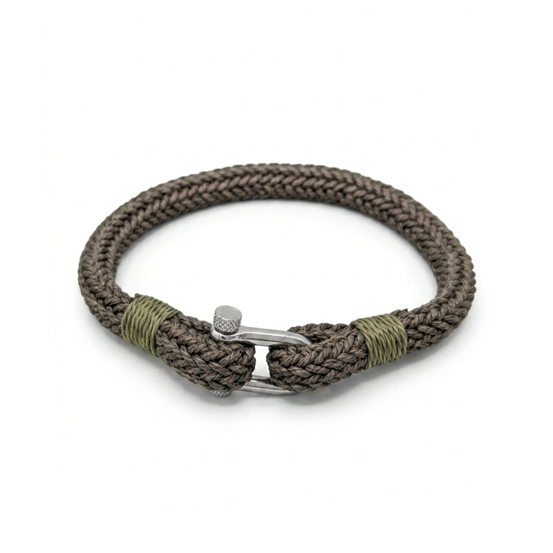 Olive Green Nautical Shackle Bracelet