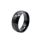 Geometric Hexagon Textured Ring