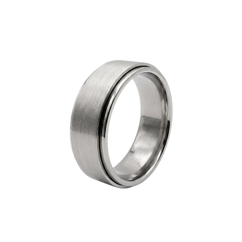 Minimalist Silver Titanium-Style Ring Main image