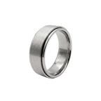 Minimalist Silver Titanium-Style Ring