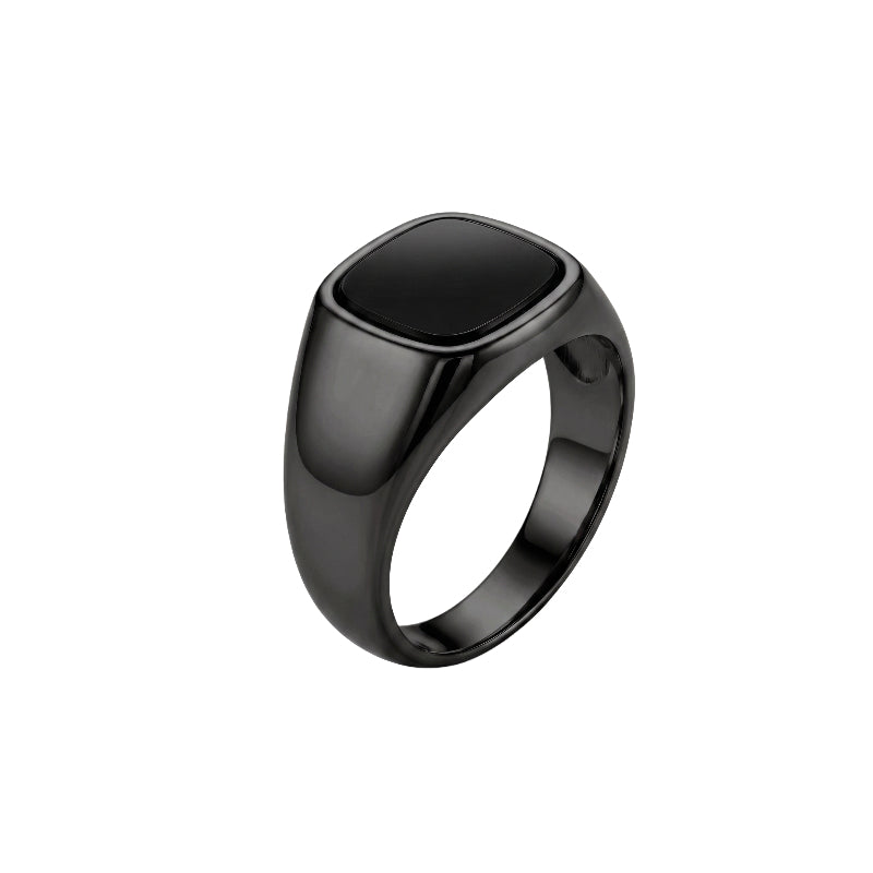 Men Onyx Stone Ring Secondary image