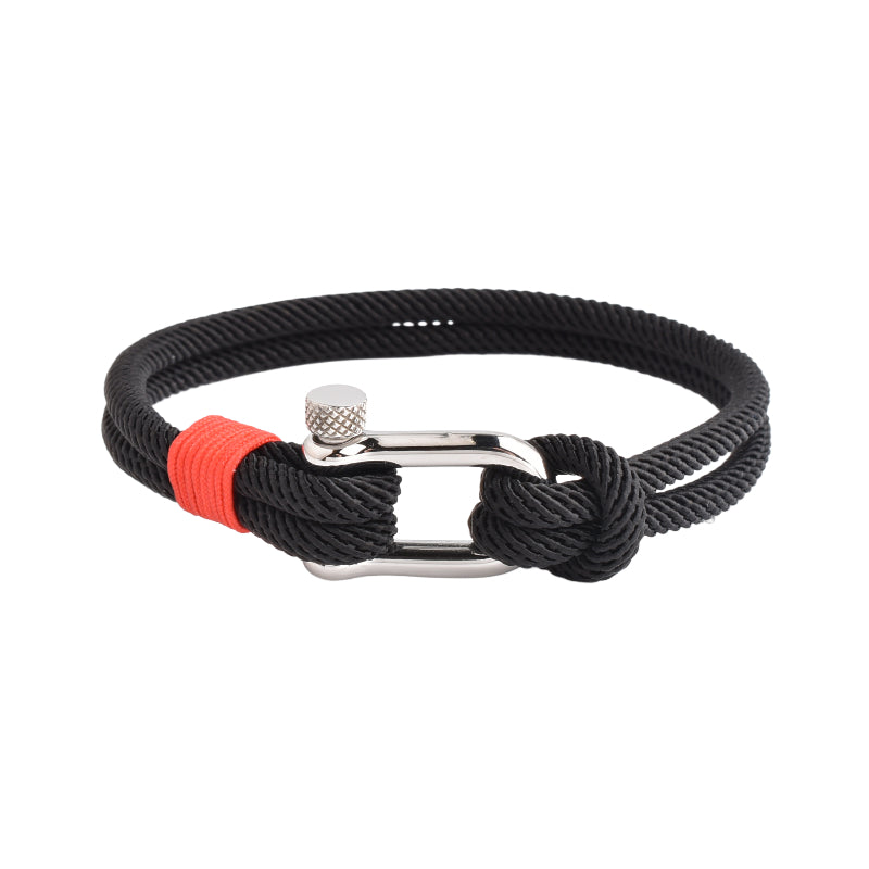 Black Nautical Shackle Bracelet Main image