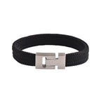 Black Braided Magnetic Bracelet