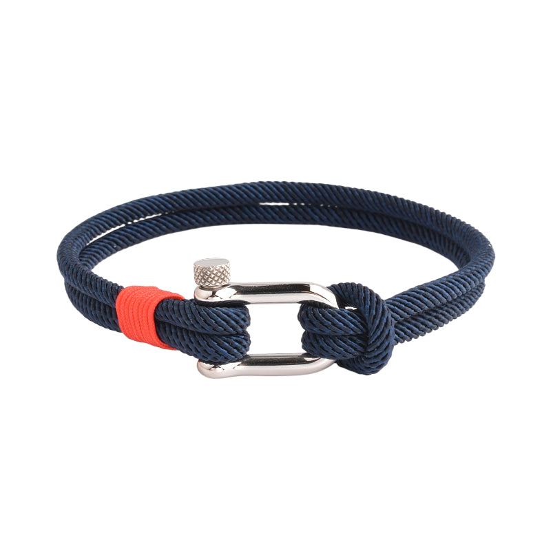 Navy Blue Nautical Shackle Bracelet