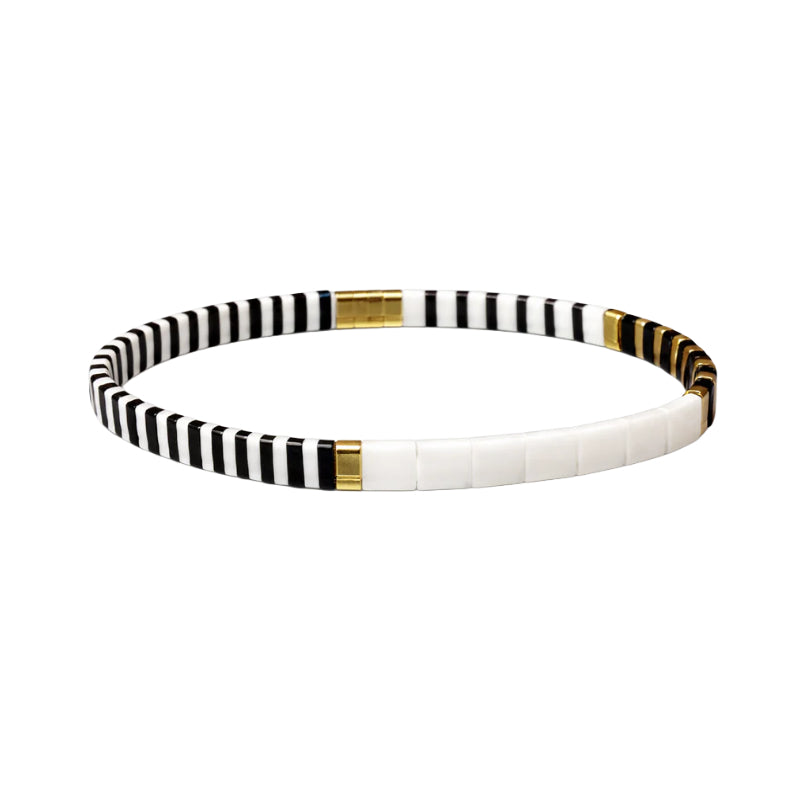 Zebra Gleam Tila Bracelet