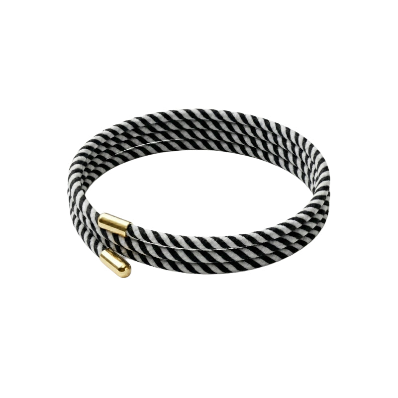 Black And White Halo Magnetic Wrap Bracelet