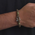 Olive Green Nautical Shackle Bracelet